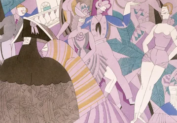 The Masked Ball, ca 1920 (stencil)